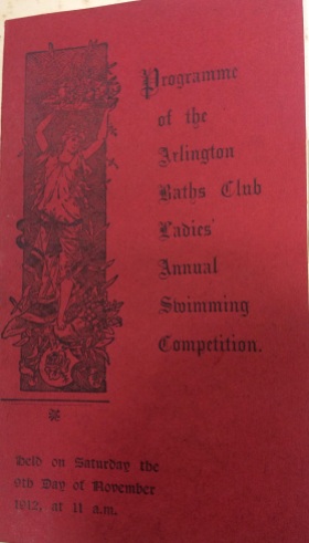 Cover of the Ladies Annual Swimming Competition programme (Glasgow city Archives TD965/8)